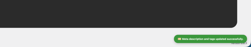 Example of the new Alert System